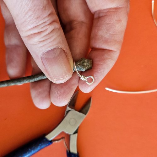 Margot Potter's Witch, Please Pendant - , Contemporary Wire Jewelry, Coiling, Coiling Wire, Wire Coiling, Loops, Wire Loop, Wrapped Wire Loop, trim any excess wire with your flush cutters